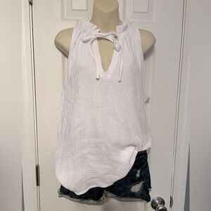Joie white sleeveless woman’s shirt